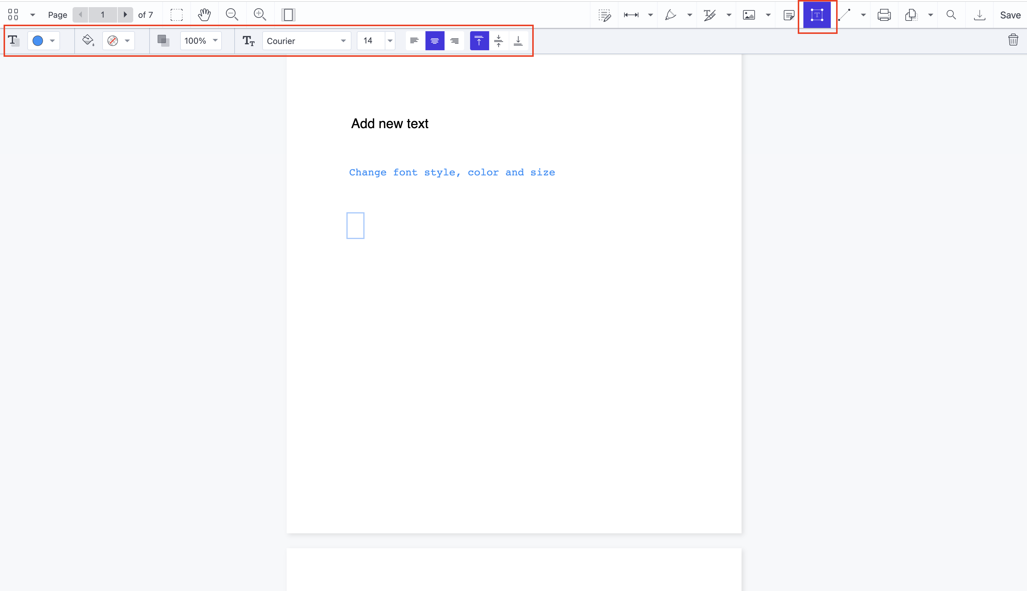 Edit new page in PDF