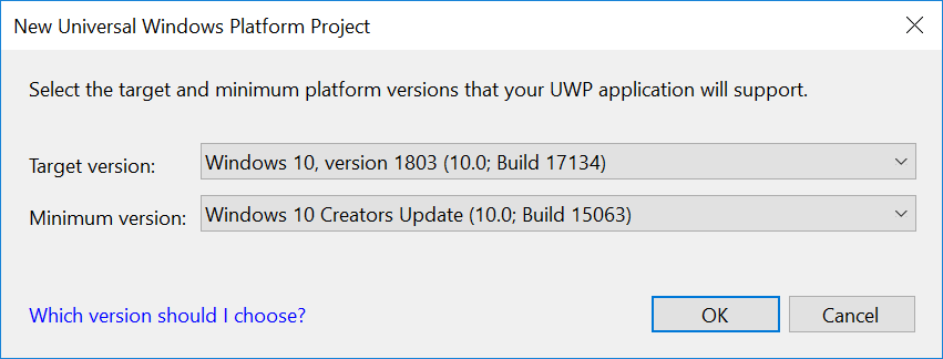 Choose Target Version