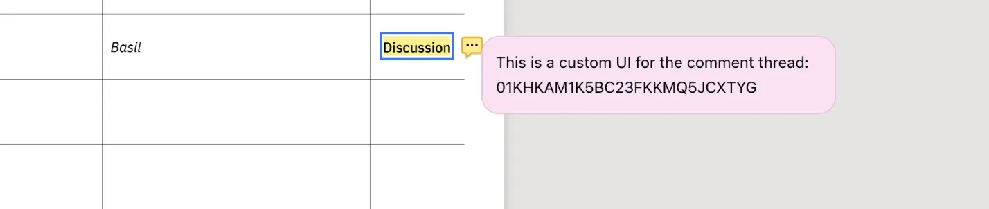 Full customization of Comment Thread UI