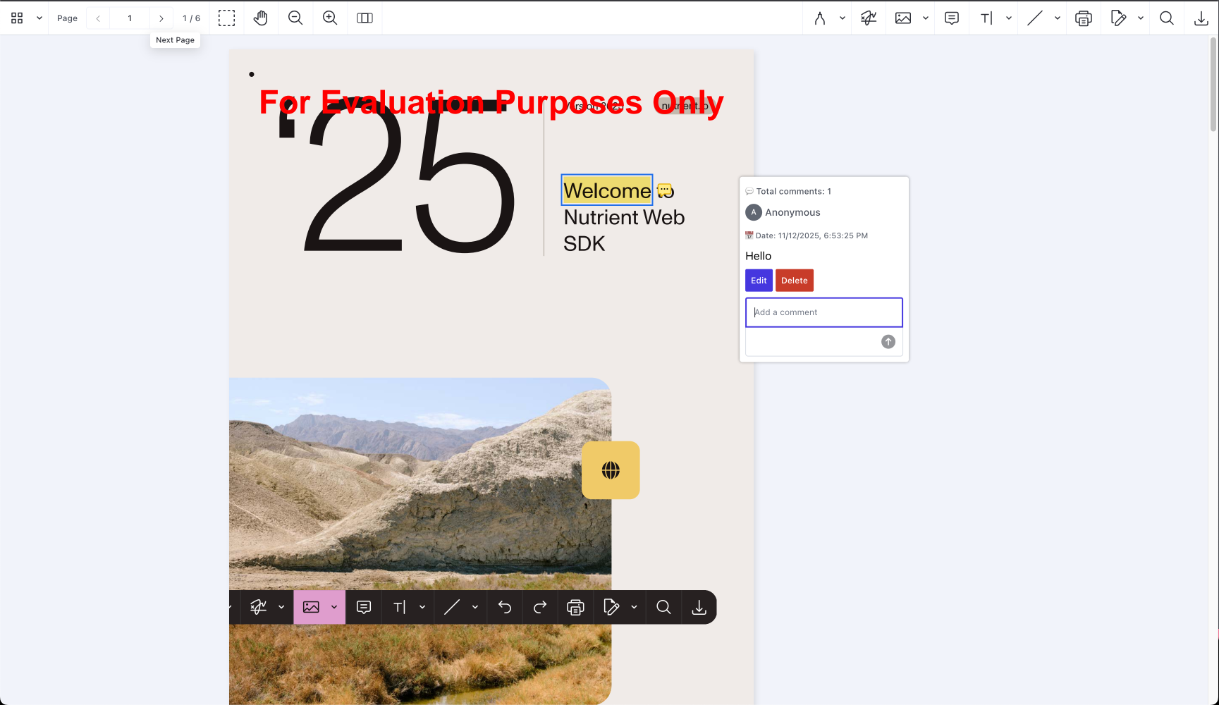 Custom comment thread UI with full functionality