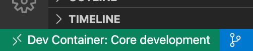 Indicator that VS Code is running in a container