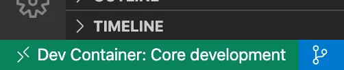 Indicator that VS Code is running in a container