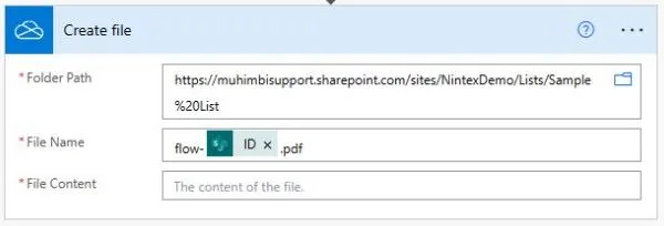 Create a file