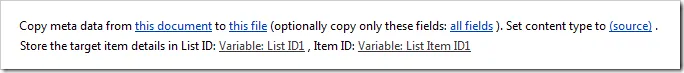 Copy metadata