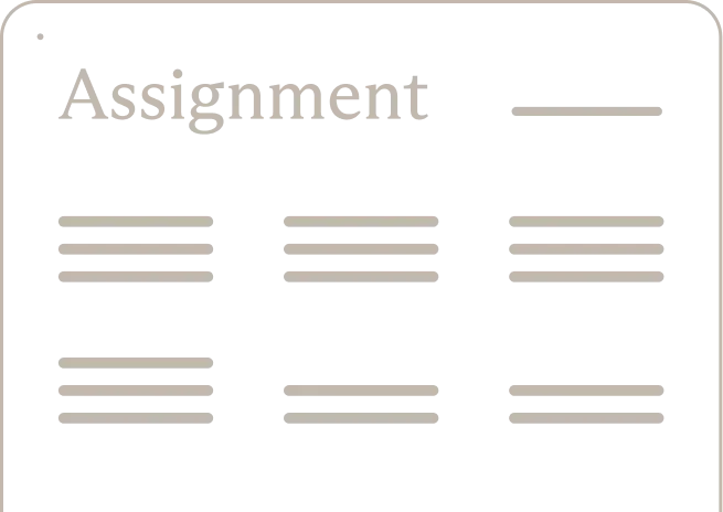 An assignment panel with graded rows of student responses.