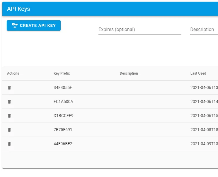 generate an API key