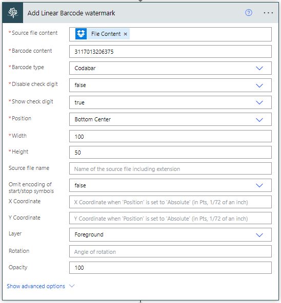 add barcode watermark