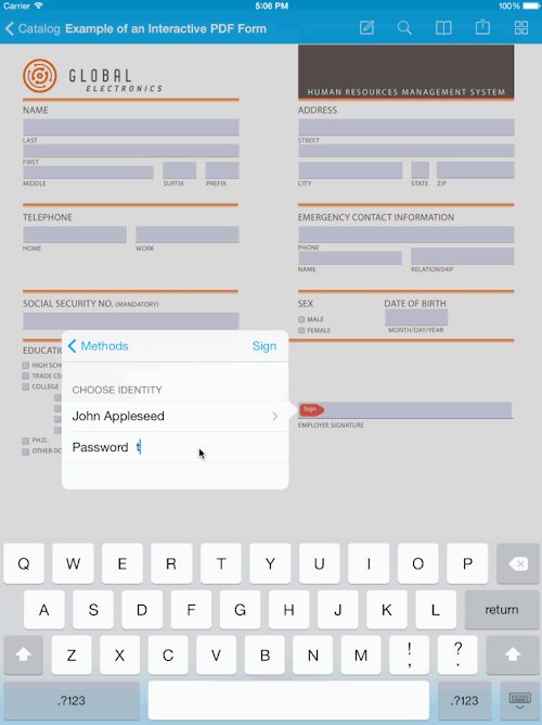 Create digital signatures