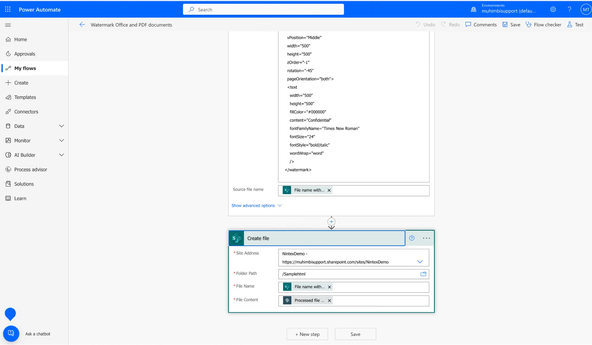 create file