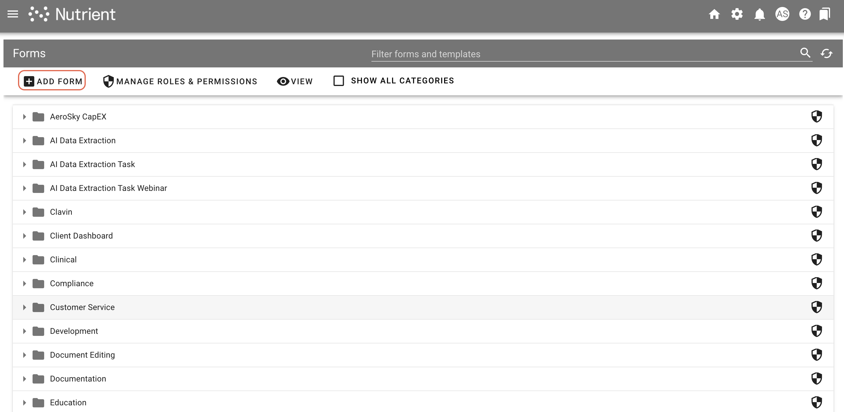 create form template