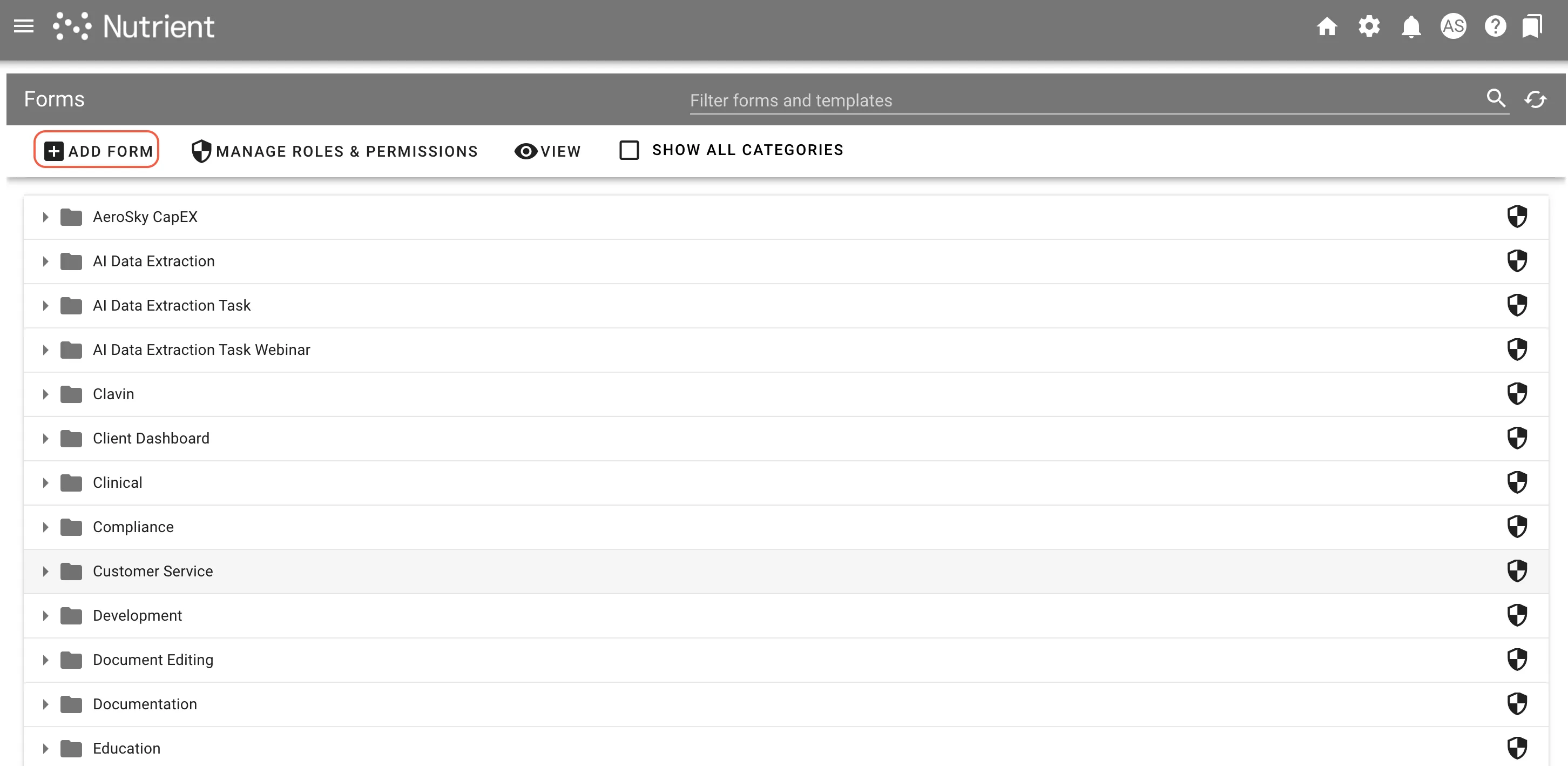 create form template