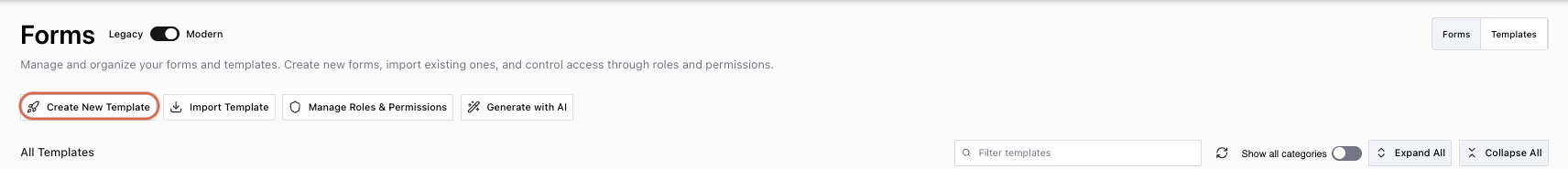 Create form template