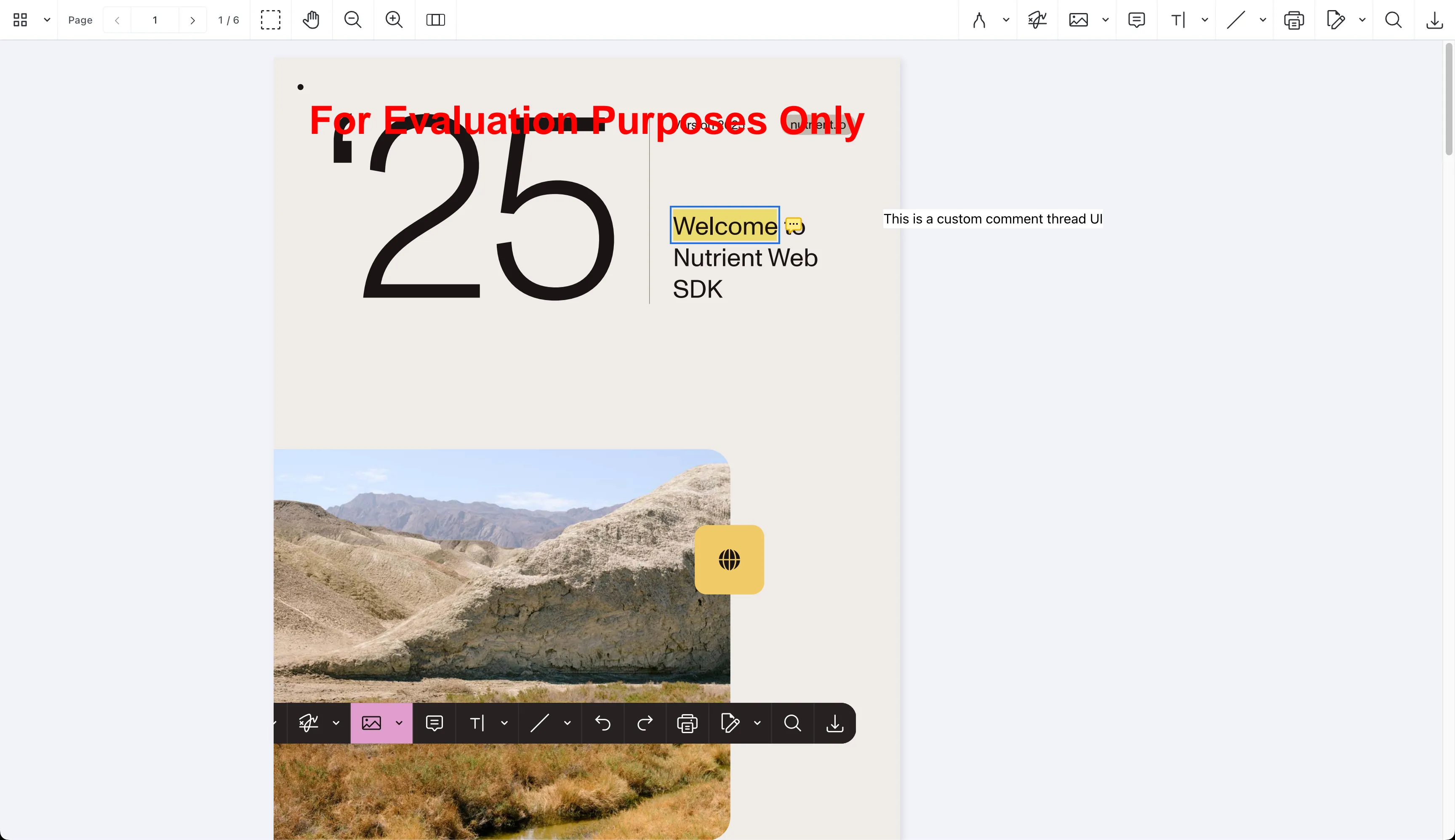 Custom comment thread UI