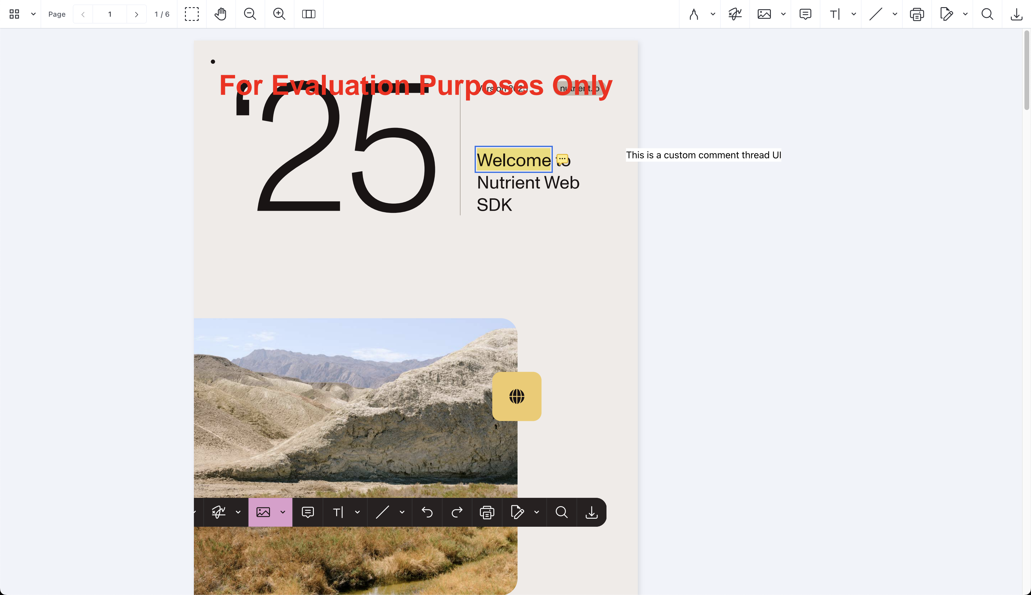Custom comment thread UI
