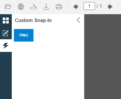 Custom Snap-In icon displayed in the left panel of DocuVieware