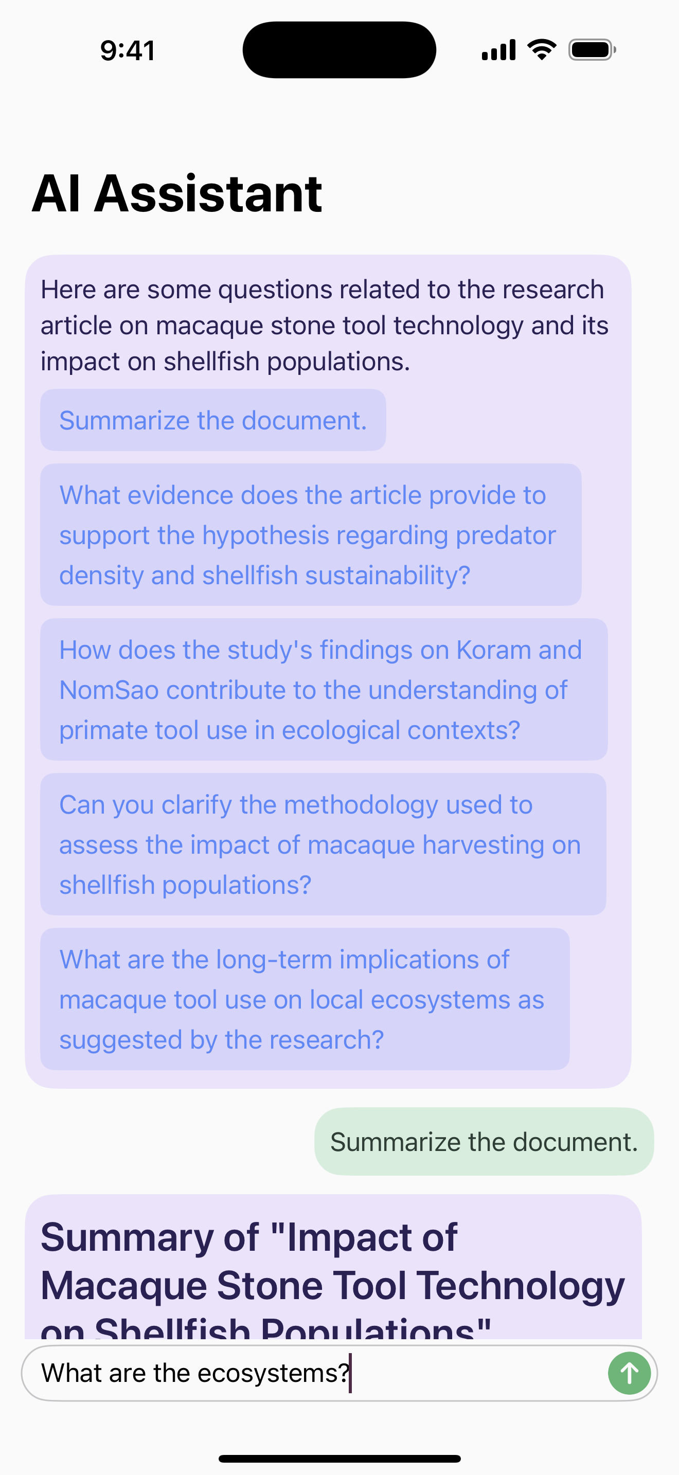 AI Assistant with custom appearance