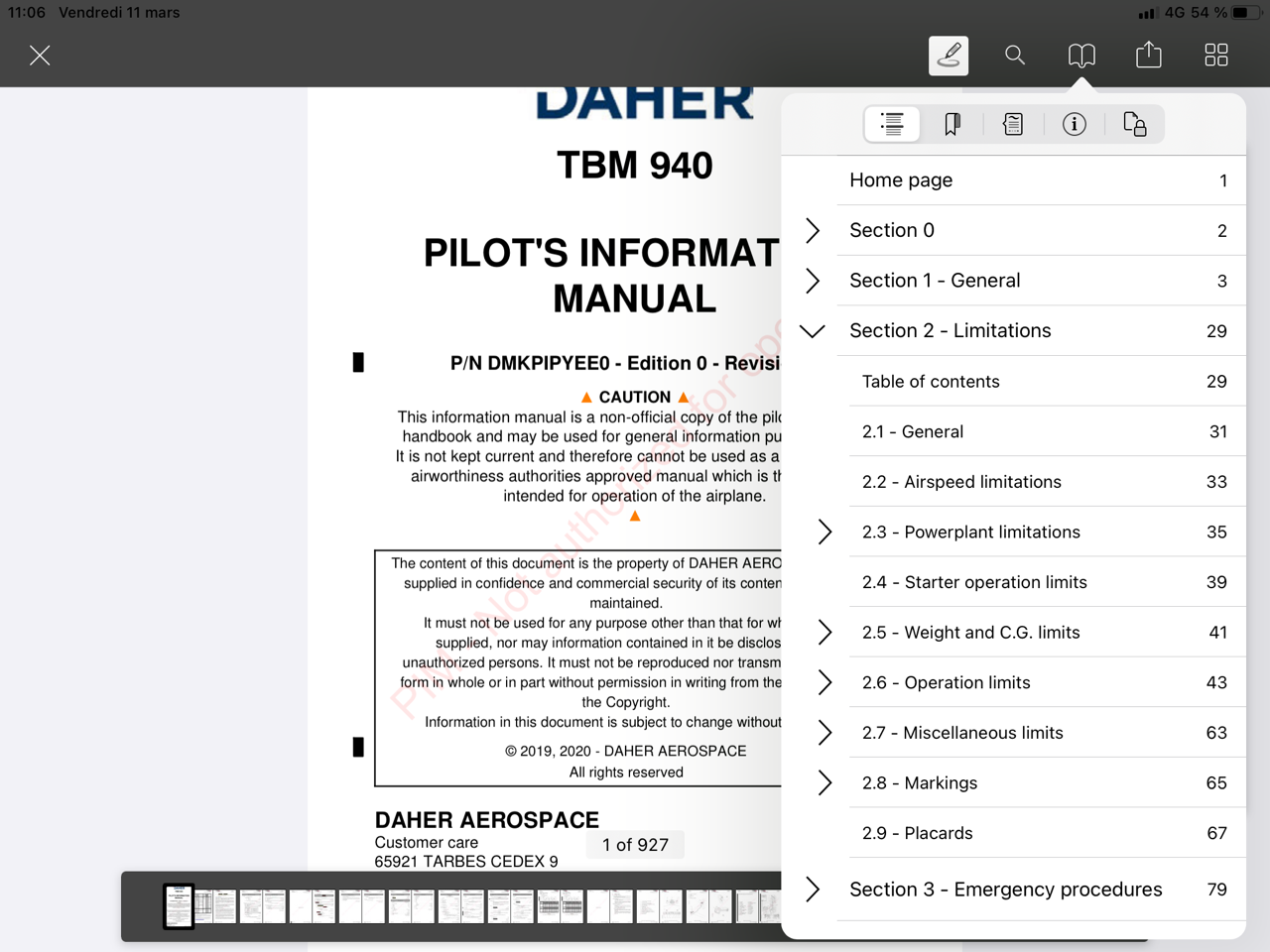 Daher app bookmarks
