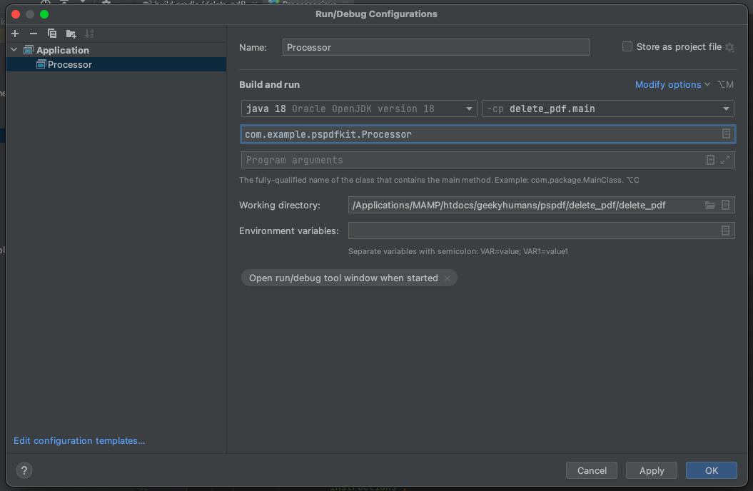 Delete PDFs Java API