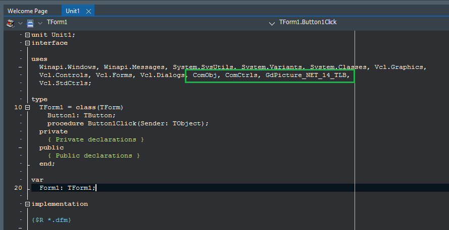 Include the unit and build the application