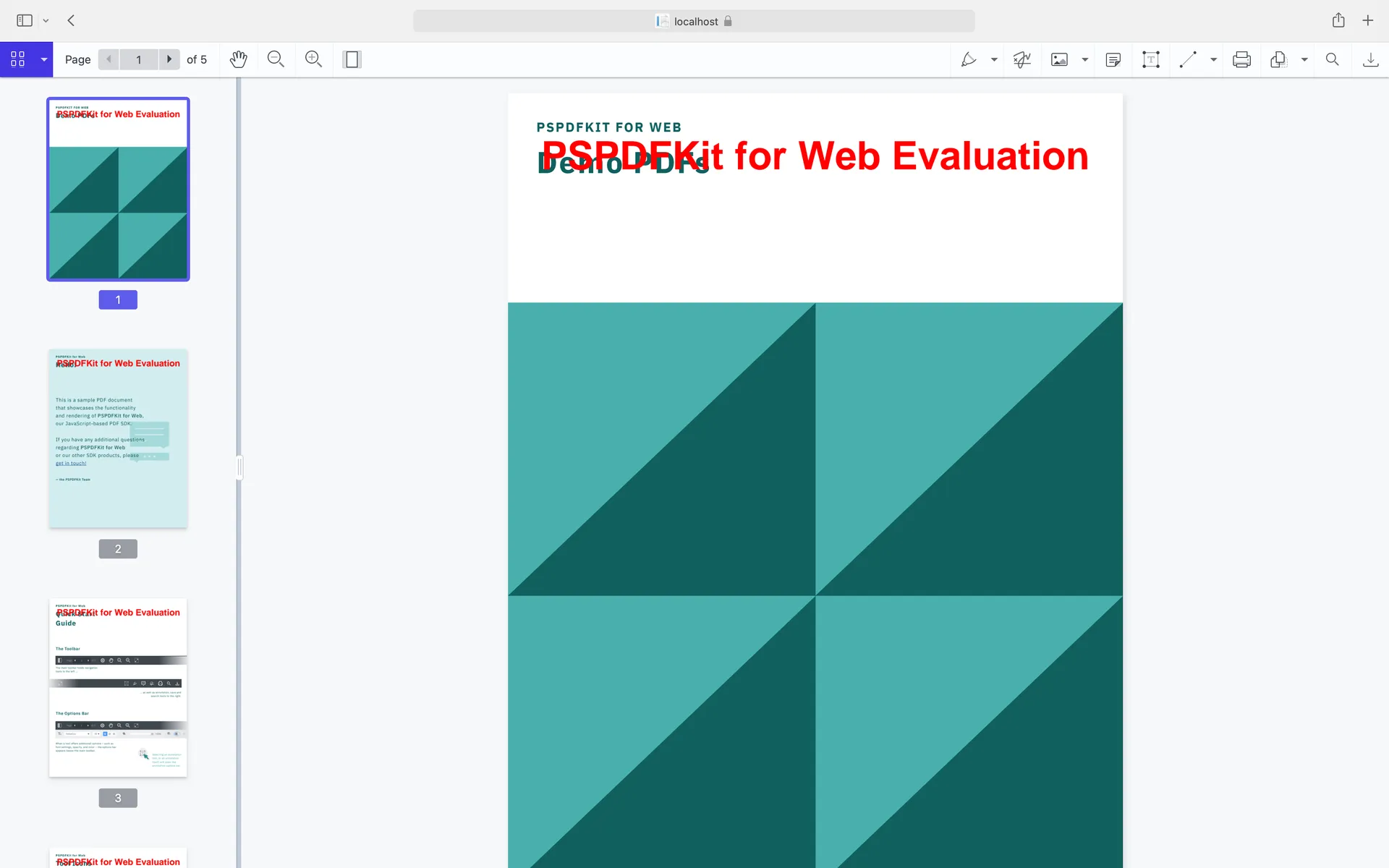 Nutrient Web SDK PDF viewer running in an ASP.NET app