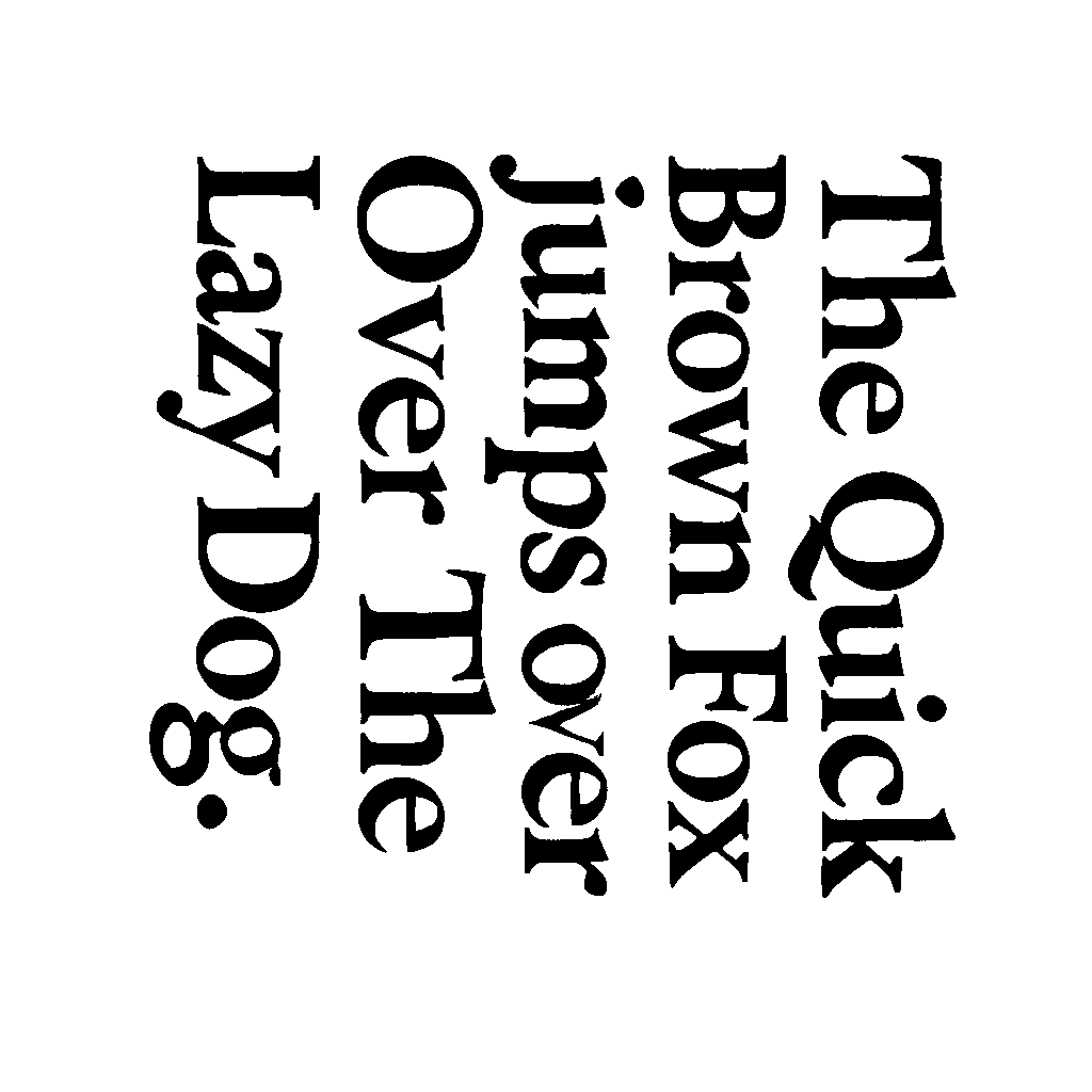 A deskewed image with clear, black text on a white background. The text reads, 'The quick brown fox jumps over the lazy dog.' The alignment is corrected for better readability.
