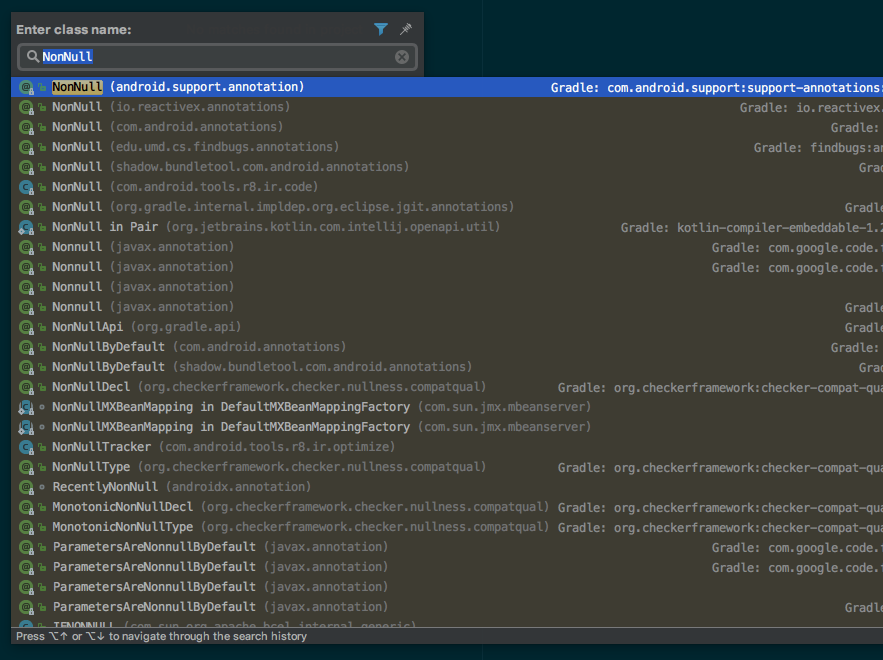 Different nullability annotations