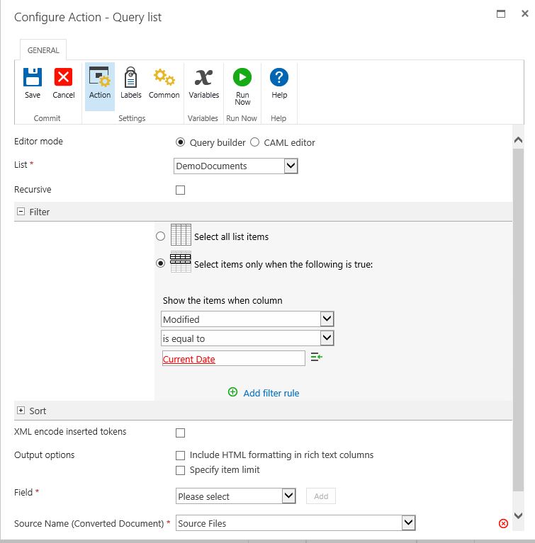 add workflow actions