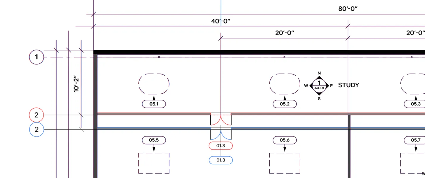 Small detail of a resulting, compared document.