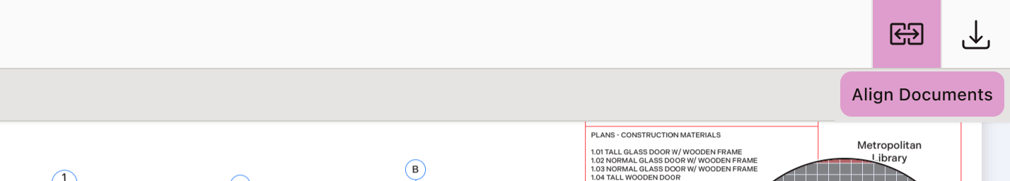 Align Documents toolbar button.