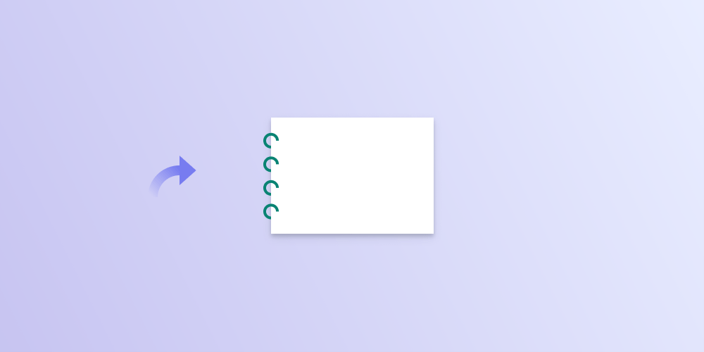 An image with a document flipped along the horizontal edge
