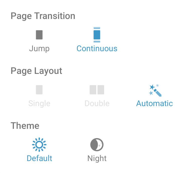 Custom document settings
