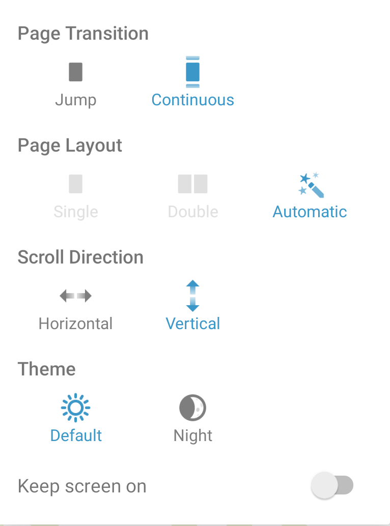 Default document settings
