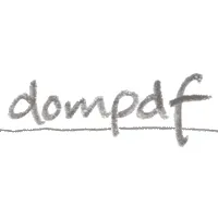 Dompdf logo — PHP library to convert HTML to PDF