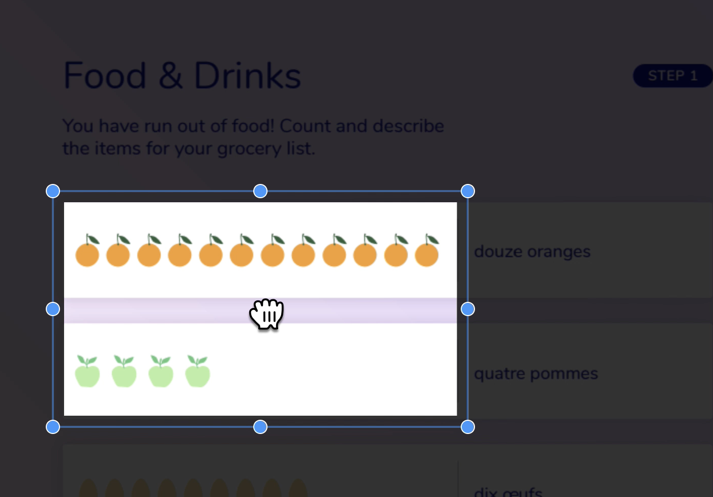 Dragging Revealed Area Annotation
