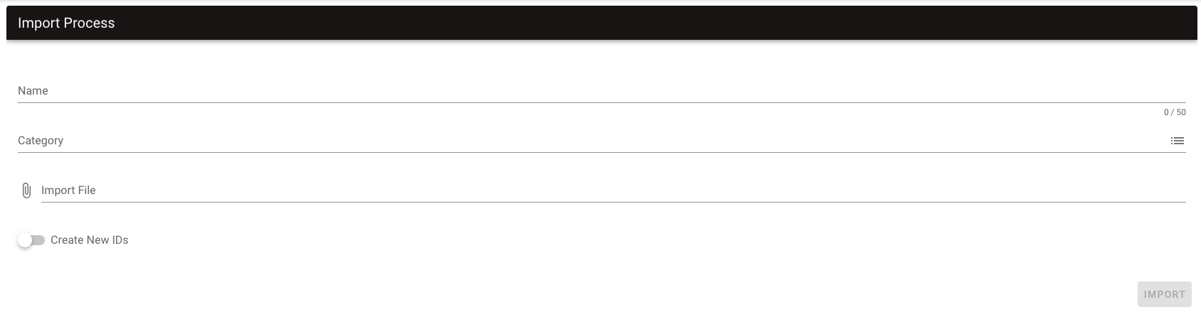 Enter import details