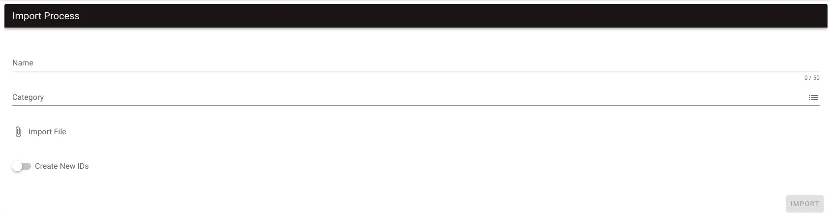 Enter import details