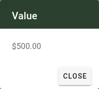 Preview showing formatted cell value