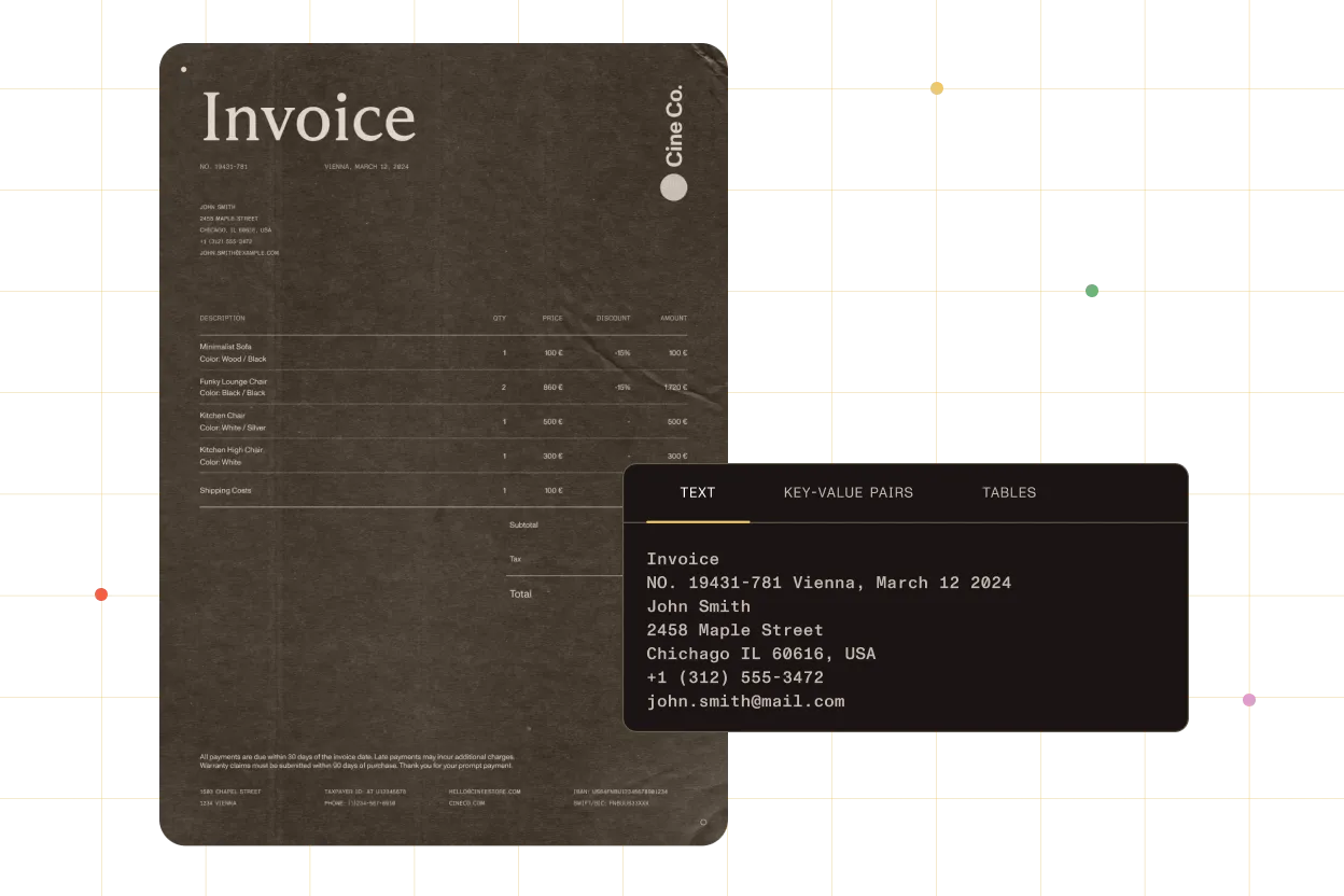 OCR and data extraction