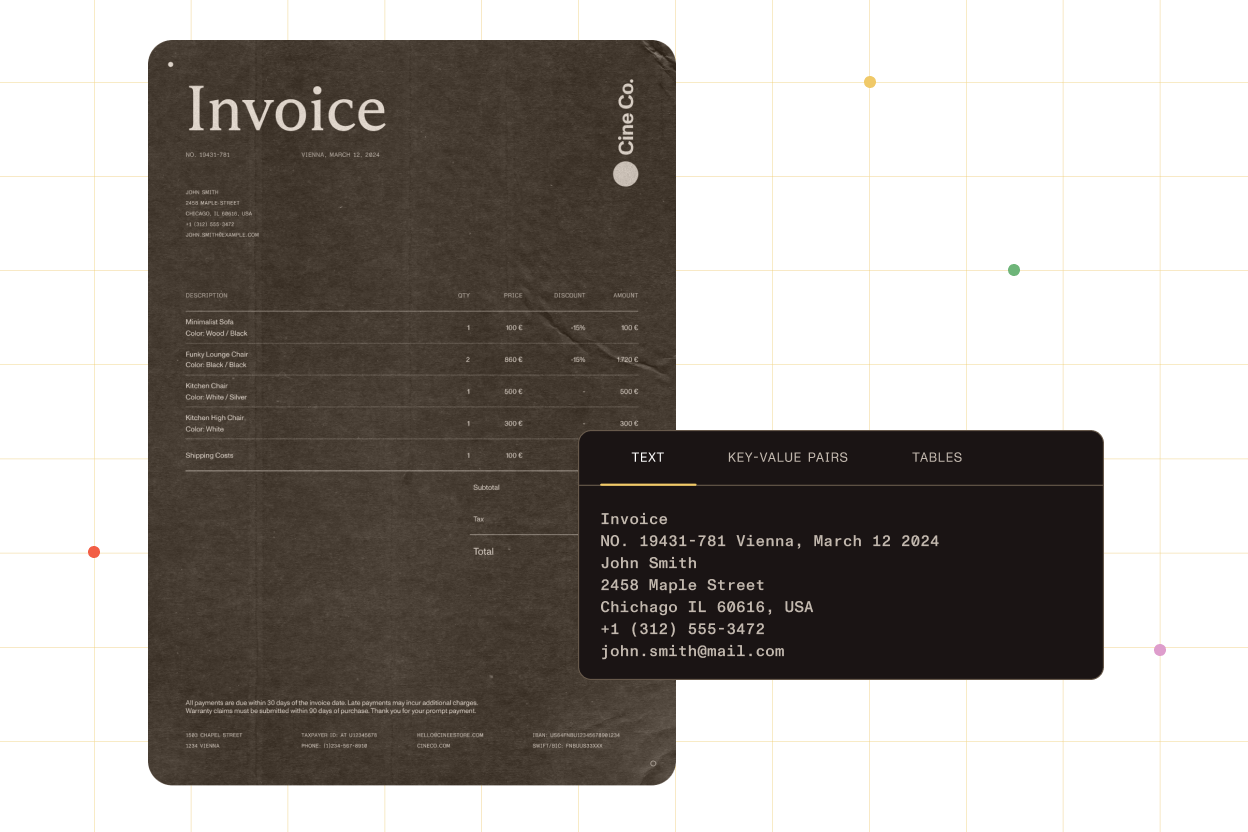 OCR and data extraction
