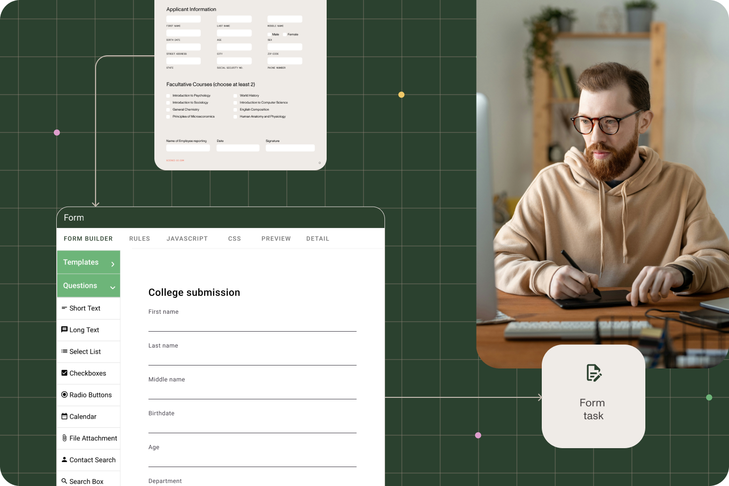 Form Designer interface