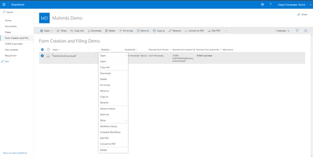 fill and submit form