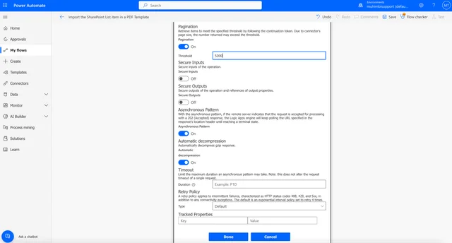 fill pdf forms from sharepoint list