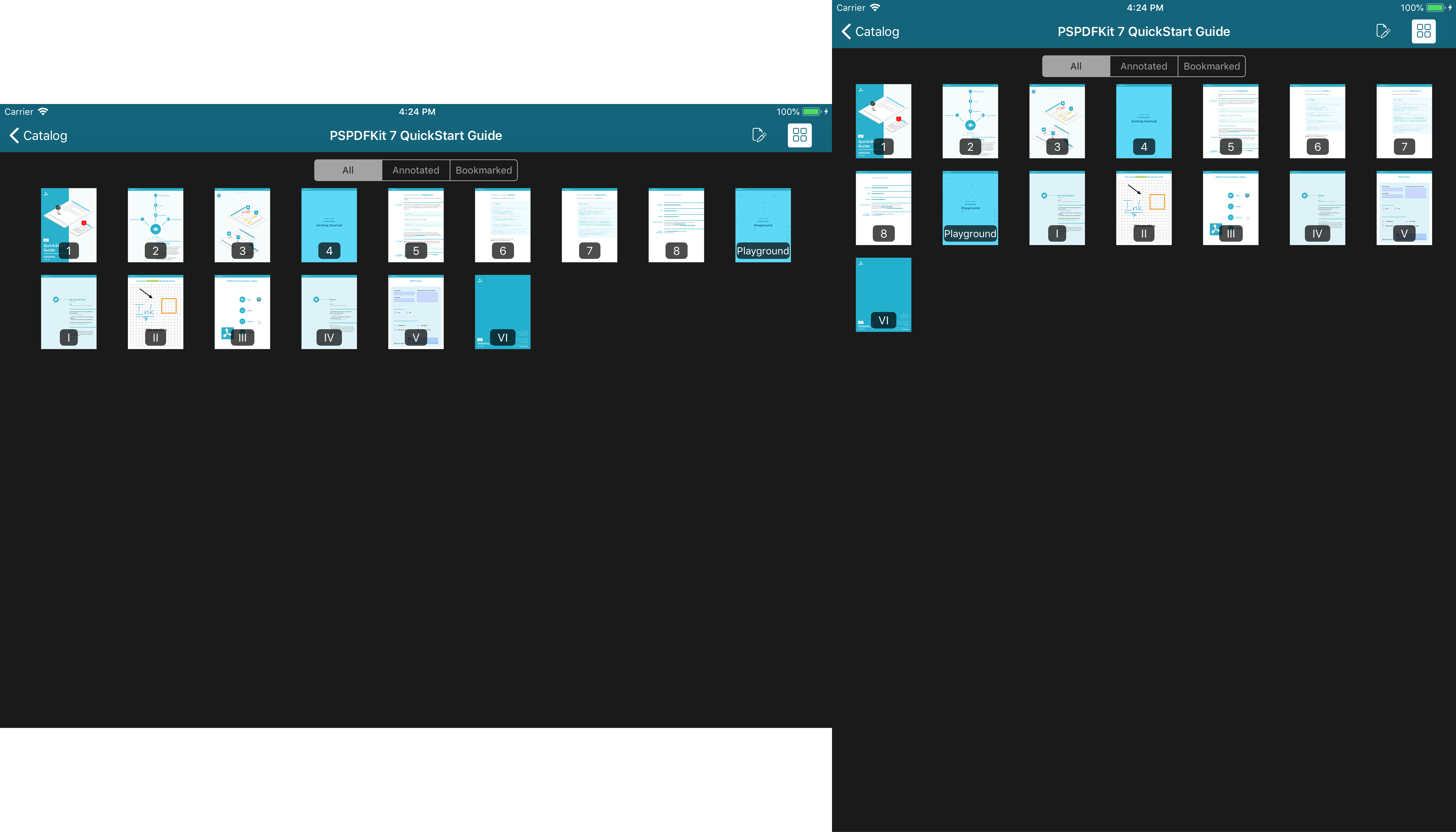 Thumbnails using fixed size on iPad