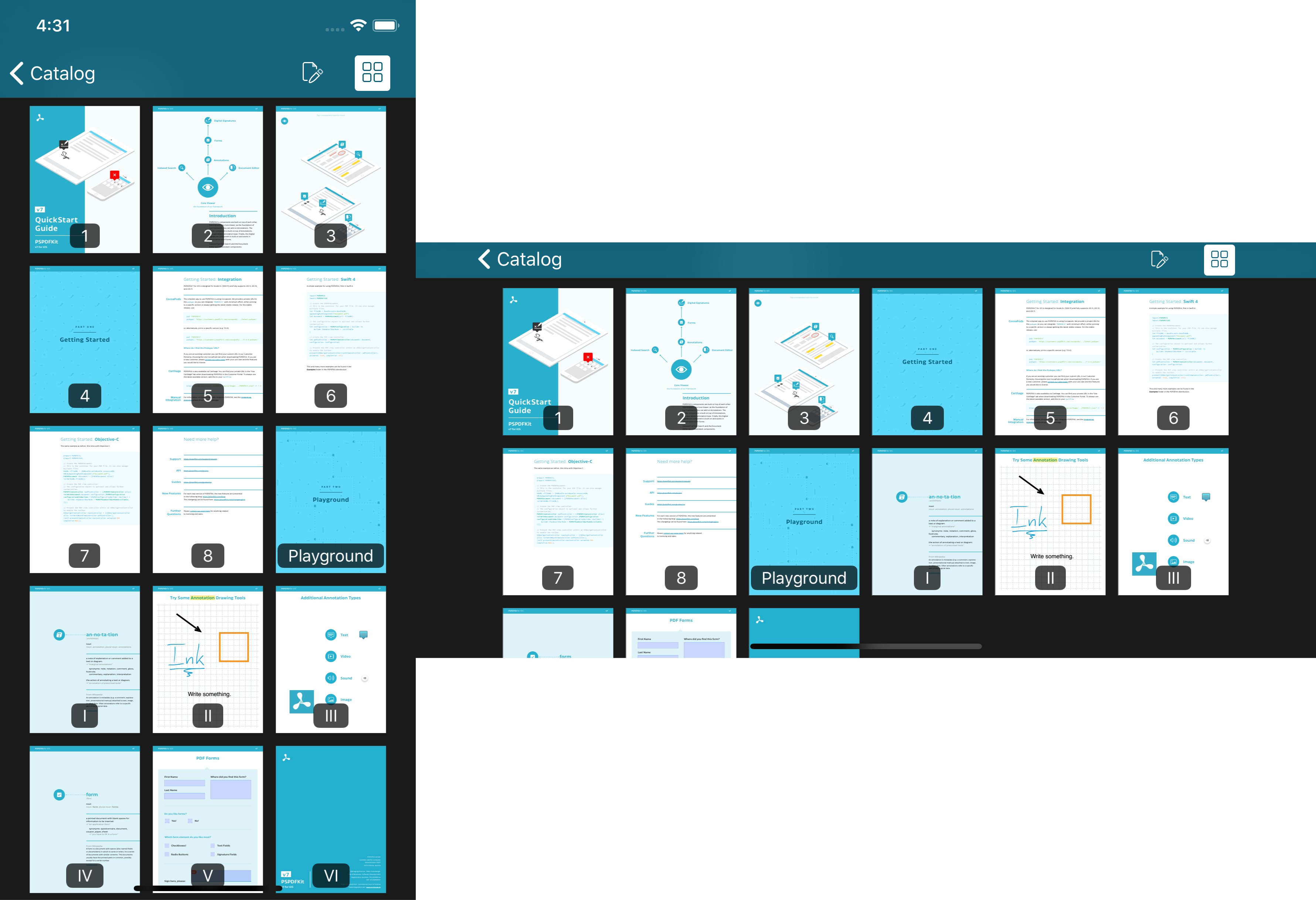 Thumbnails using fixed width on iPhone