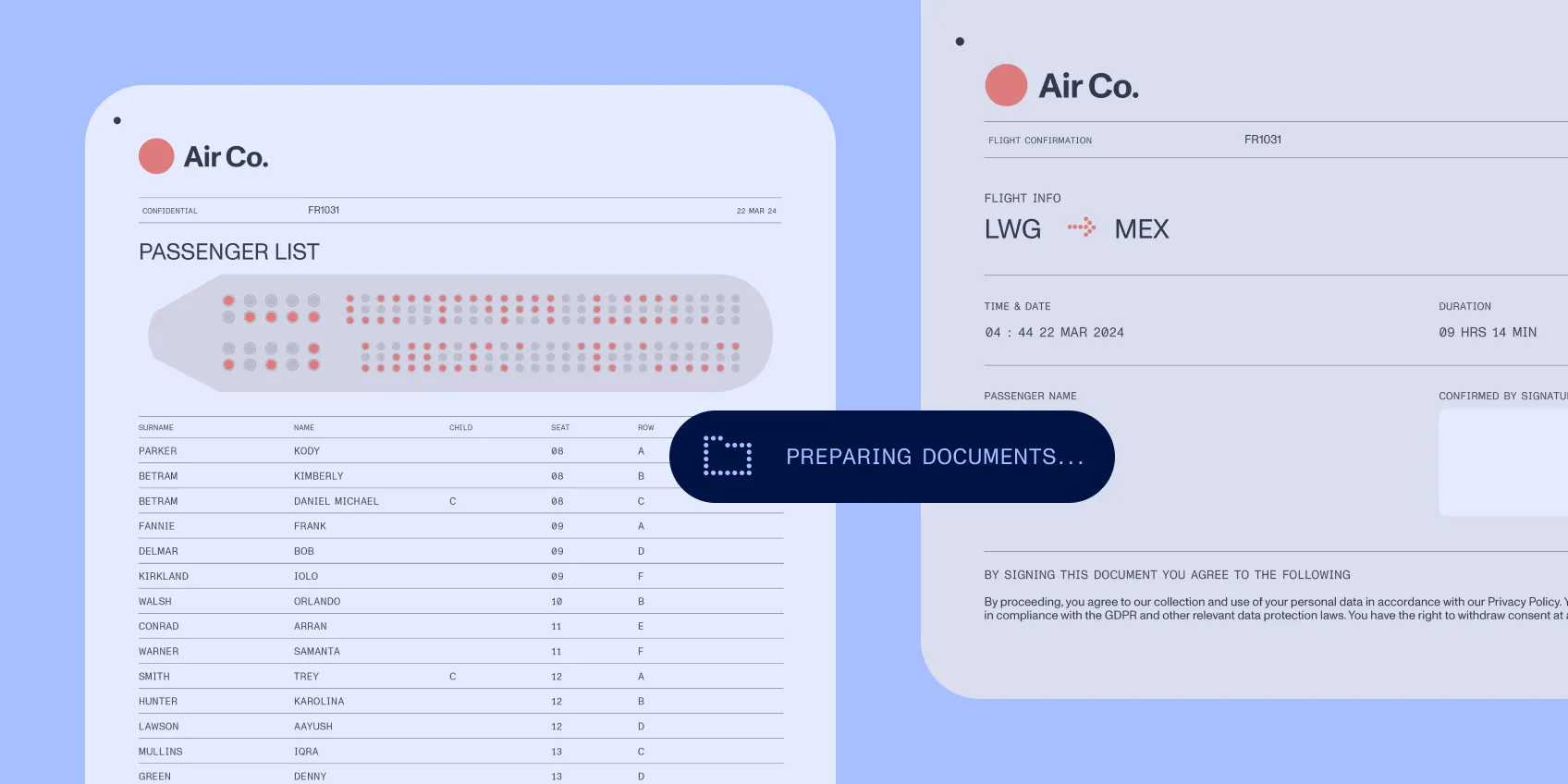 Operational files and reference material brought into the document workflow.