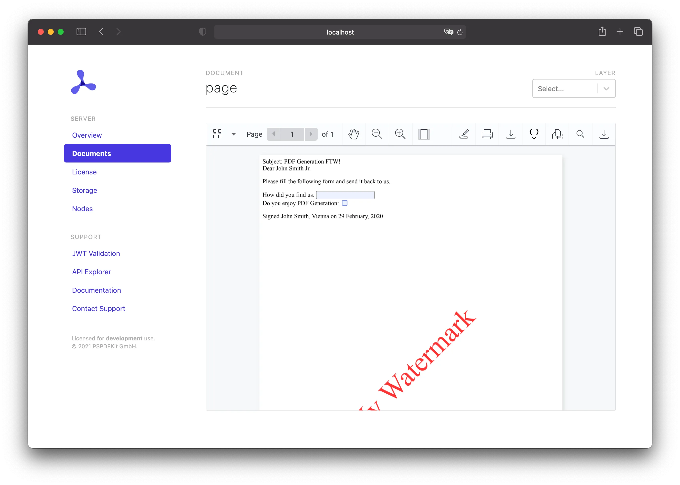 A PDF with a watermark