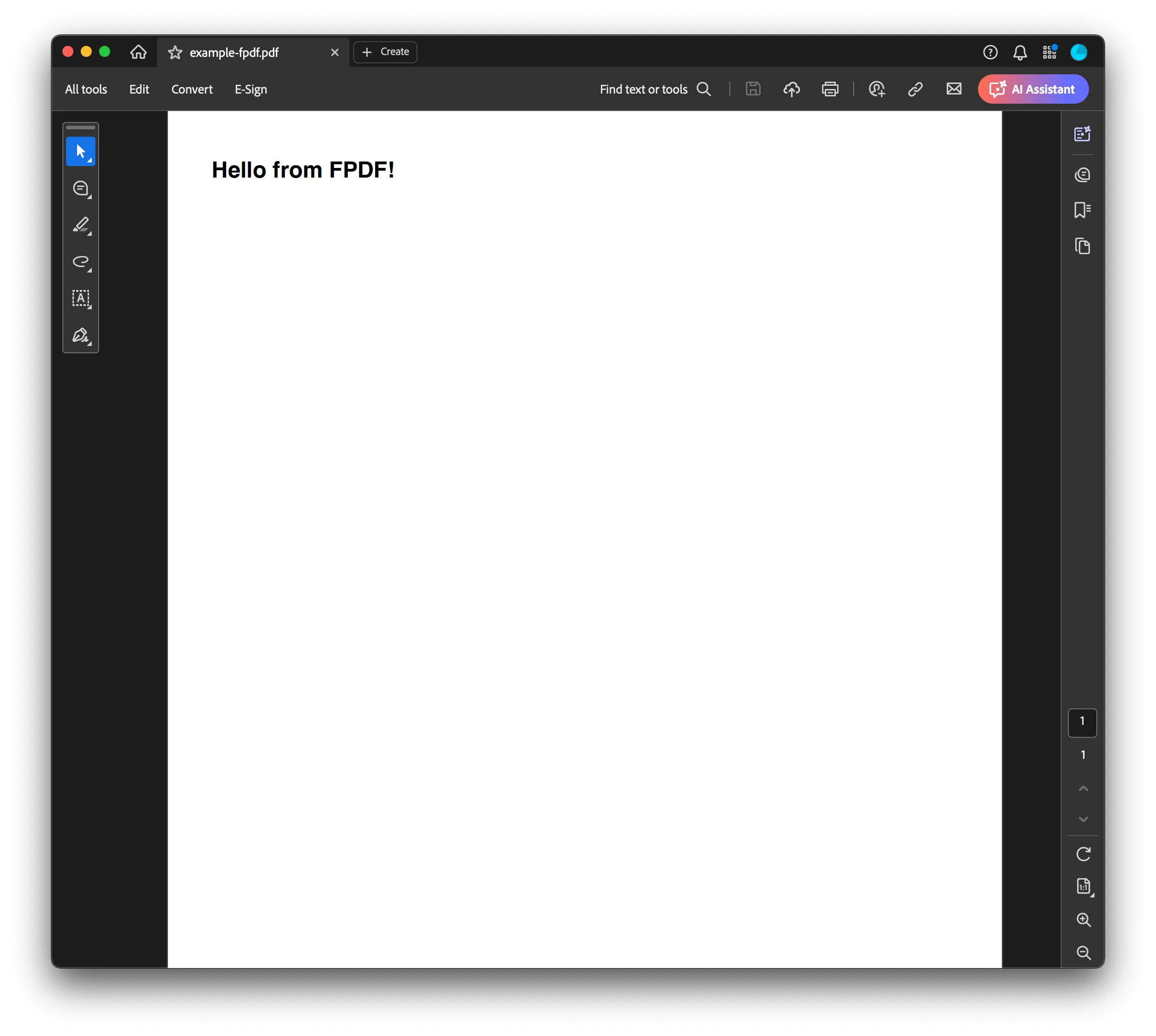 fpdf output result