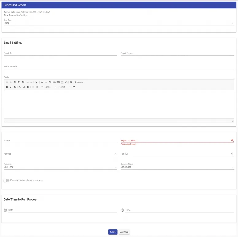 report scheduler full