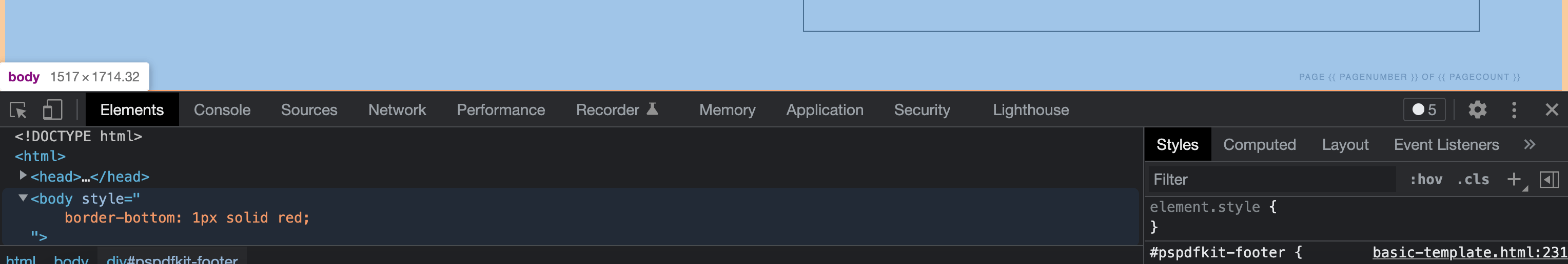 Gap between body element and the document root