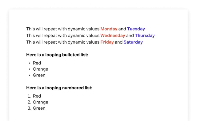 Populated Word Template with Dynamic Table Rows